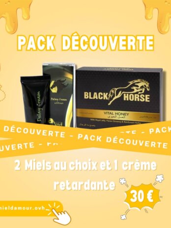 Pack Découverte Aphrodisiaque : 2 Miels + Crème Retardante pour Endurance & Plaisir