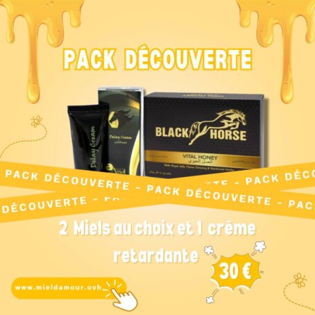 Pack Découverte Aphrodisiaque : 2 Miels + Crème Retardante pour Endurance & Plaisir